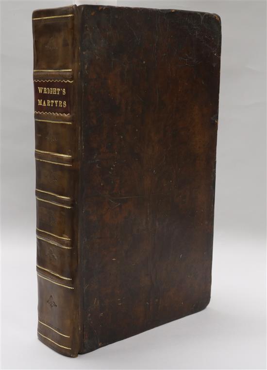Wright, Paul - The New and Complete Book of Martyrs, folio, calf, rebacked, Alex Hogg, London [1802]